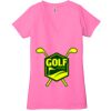 Ladies' Jersey Short-Sleeve Deep V-Neck T-Shirt Thumbnail