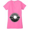 Ladies' Jersey Short-Sleeve Deep V-Neck T-Shirt Thumbnail