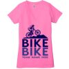 Ladies' Jersey Short-Sleeve Deep V-Neck T-Shirt Thumbnail
