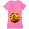 Ladies' Jersey Short-Sleeve Deep V-Neck T-Shirt Thumbnail