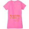 Ladies' Jersey Short-Sleeve Deep V-Neck T-Shirt Thumbnail