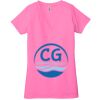 Ladies' Jersey Short-Sleeve Deep V-Neck T-Shirt Thumbnail