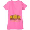 Ladies' Jersey Short-Sleeve Deep V-Neck T-Shirt Thumbnail