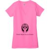 Ladies' Jersey Short-Sleeve Deep V-Neck T-Shirt Thumbnail