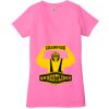 Ladies' Jersey Short-Sleeve Deep V-Neck T-Shirt Thumbnail