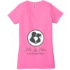 Ladies' Jersey Short-Sleeve Deep V-Neck T-Shirt Thumbnail