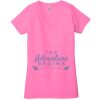 Ladies' Jersey Short-Sleeve Deep V-Neck T-Shirt Thumbnail