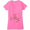 Ladies' Jersey Short-Sleeve Deep V-Neck T-Shirt Thumbnail