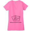 Ladies' Jersey Short-Sleeve Deep V-Neck T-Shirt Thumbnail
