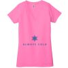 Ladies' Jersey Short-Sleeve Deep V-Neck T-Shirt Thumbnail