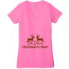 Ladies' Jersey Short-Sleeve Deep V-Neck T-Shirt Thumbnail