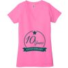 Ladies' Jersey Short-Sleeve Deep V-Neck T-Shirt Thumbnail