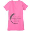 Ladies' Jersey Short-Sleeve Deep V-Neck T-Shirt Thumbnail