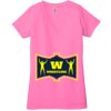 Ladies' Jersey Short-Sleeve Deep V-Neck T-Shirt Thumbnail