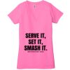 Ladies' Jersey Short-Sleeve Deep V-Neck T-Shirt Thumbnail