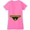 Ladies' Jersey Short-Sleeve Deep V-Neck T-Shirt Thumbnail