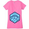 Ladies' Jersey Short-Sleeve Deep V-Neck T-Shirt Thumbnail