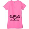 Ladies' Jersey Short-Sleeve Deep V-Neck T-Shirt Thumbnail