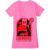 Ladies' Jersey Short-Sleeve Deep V-Neck T-Shirt Thumbnail