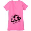 Ladies' Jersey Short-Sleeve Deep V-Neck T-Shirt Thumbnail