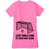 Ladies' Jersey Short-Sleeve Deep V-Neck T-Shirt Thumbnail