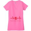 Ladies' Jersey Short-Sleeve Deep V-Neck T-Shirt Thumbnail
