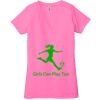 Ladies' Jersey Short-Sleeve Deep V-Neck T-Shirt Thumbnail