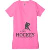 Ladies' Jersey Short-Sleeve Deep V-Neck T-Shirt Thumbnail