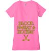 Ladies' Jersey Short-Sleeve Deep V-Neck T-Shirt Thumbnail