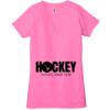 Ladies' Jersey Short-Sleeve Deep V-Neck T-Shirt Thumbnail