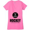 Ladies' Jersey Short-Sleeve Deep V-Neck T-Shirt Thumbnail