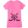 Ladies' Jersey Short-Sleeve Deep V-Neck T-Shirt Thumbnail