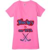 Ladies' Jersey Short-Sleeve Deep V-Neck T-Shirt Thumbnail