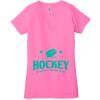Ladies' Jersey Short-Sleeve Deep V-Neck T-Shirt Thumbnail