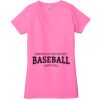 Ladies' Jersey Short-Sleeve Deep V-Neck T-Shirt Thumbnail