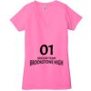 Ladies' Jersey Short-Sleeve Deep V-Neck T-Shirt Thumbnail
