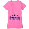 Ladies' Jersey Short-Sleeve Deep V-Neck T-Shirt Thumbnail