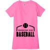 Ladies' Jersey Short-Sleeve Deep V-Neck T-Shirt Thumbnail