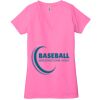 Ladies' Jersey Short-Sleeve Deep V-Neck T-Shirt Thumbnail