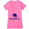 Ladies' Jersey Short-Sleeve Deep V-Neck T-Shirt Thumbnail