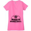 Ladies' Jersey Short-Sleeve Deep V-Neck T-Shirt Thumbnail