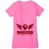 Ladies' Jersey Short-Sleeve Deep V-Neck T-Shirt Thumbnail