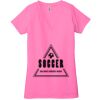 Ladies' Jersey Short-Sleeve Deep V-Neck T-Shirt Thumbnail