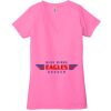 Ladies' Jersey Short-Sleeve Deep V-Neck T-Shirt Thumbnail