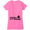 Ladies' Jersey Short-Sleeve Deep V-Neck T-Shirt Thumbnail