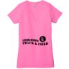 Ladies' Jersey Short-Sleeve Deep V-Neck T-Shirt Thumbnail