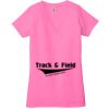 Ladies' Jersey Short-Sleeve Deep V-Neck T-Shirt Thumbnail