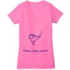 Ladies' Jersey Short-Sleeve Deep V-Neck T-Shirt Thumbnail