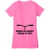 Ladies' Jersey Short-Sleeve Deep V-Neck T-Shirt Thumbnail
