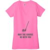 Ladies' Jersey Short-Sleeve Deep V-Neck T-Shirt Thumbnail